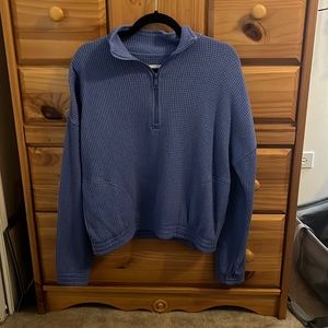 Aerie half zip waffle jacket